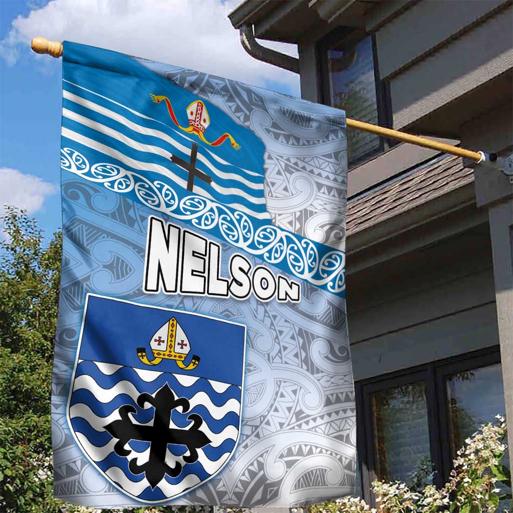 New Zealand Nelson Garden Flag Nelson's Flag and Seal - Maori Art Tattoo - Vibe Hoodie Shop