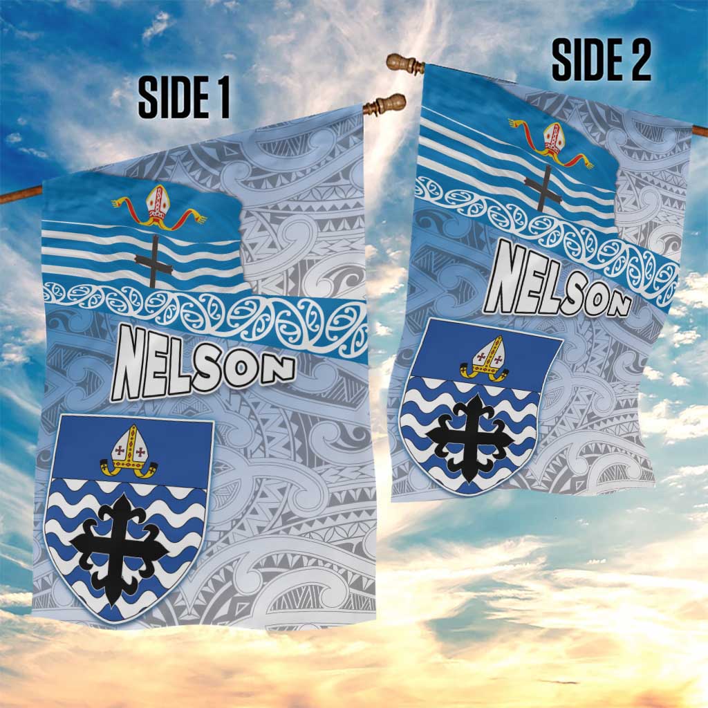 New Zealand Nelson Garden Flag Nelson's Flag and Seal - Maori Art Tattoo - Vibe Hoodie Shop