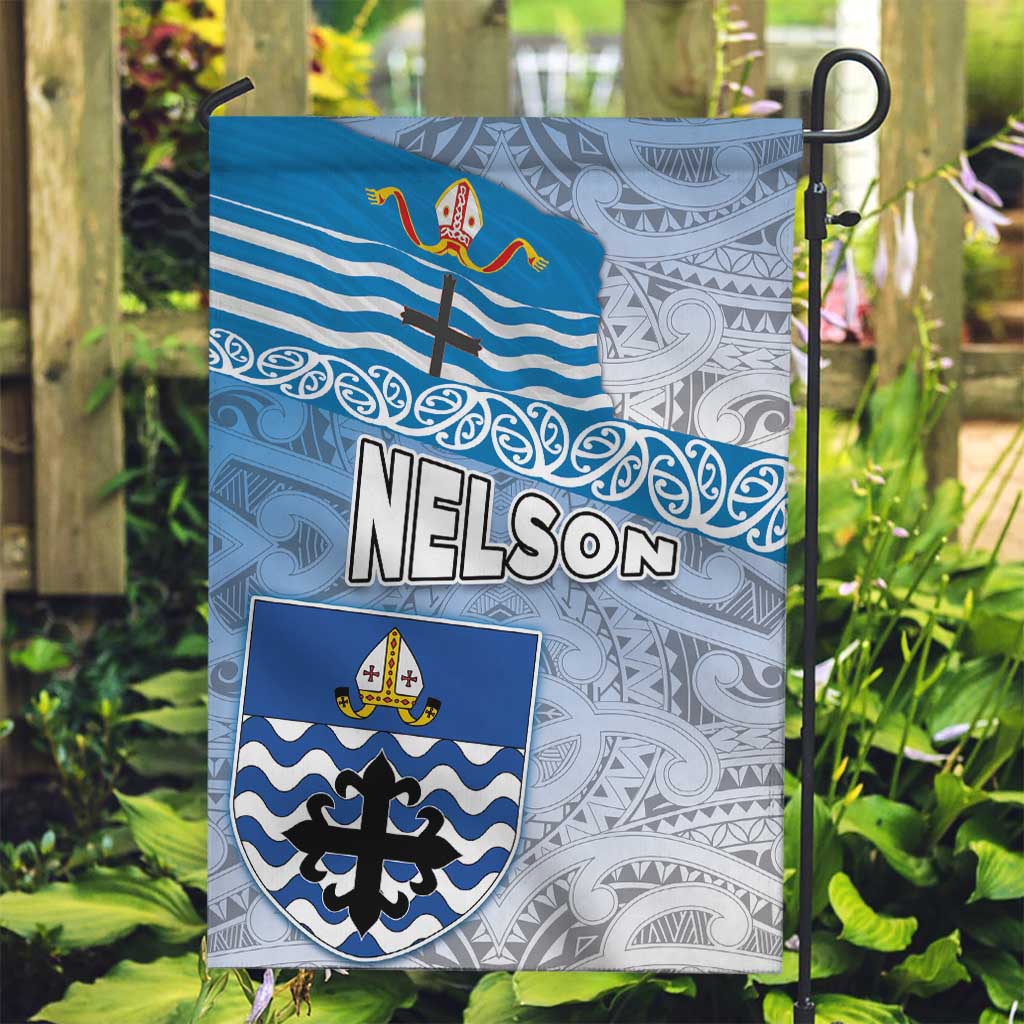 New Zealand Nelson Garden Flag Nelson's Flag and Seal - Maori Art Tattoo - Vibe Hoodie Shop