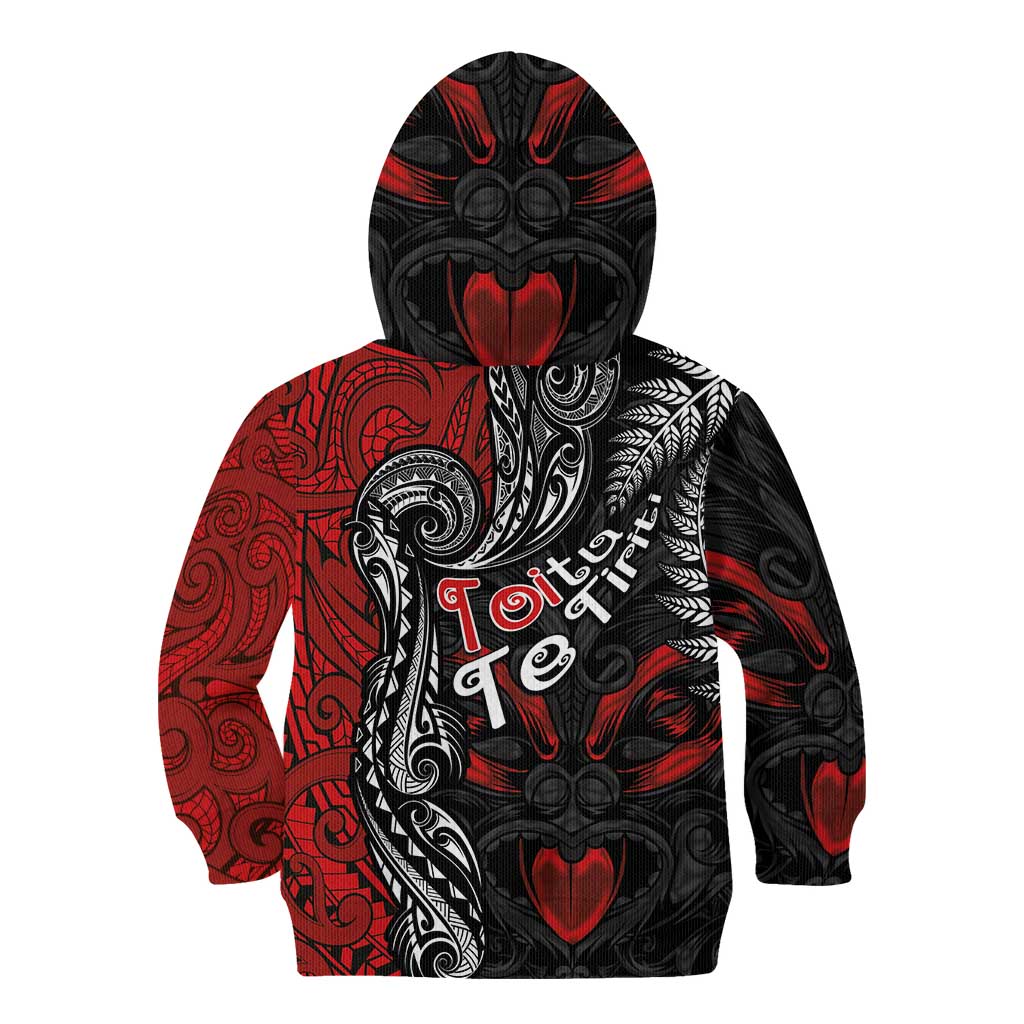 Aotearoa Toitu Te Tiriti Kid Hoodie New Zealand Honour the Treaty - Te Tiriti Is Us - Vibe Hoodie Shop