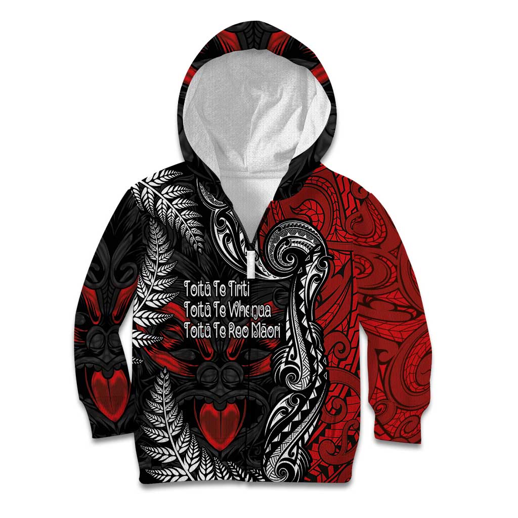 Aotearoa Toitu Te Tiriti Kid Hoodie New Zealand Honour the Treaty - Te Tiriti Is Us - Vibe Hoodie Shop