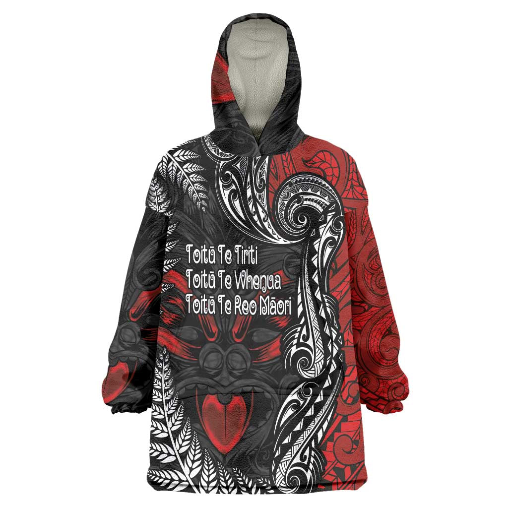 Aotearoa Toitu Te Tiriti Wearable Blanket Hoodie New Zealand Honour the Treaty - Te Tiriti Is Us - Vibe Hoodie Shop