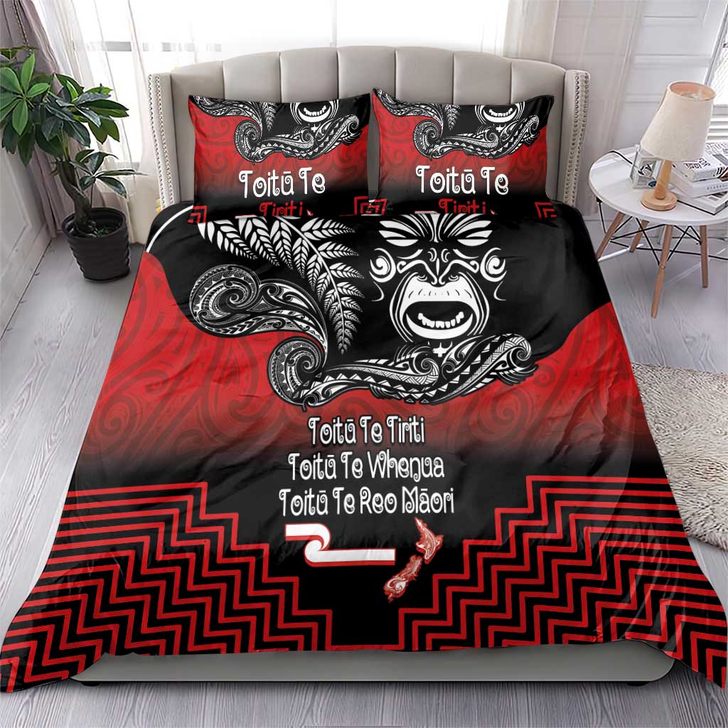 Aotearoa Toitu Te Tiriti Bedding Set New Zealand Honour the Treaty - Fight Together - Vibe Hoodie Shop
