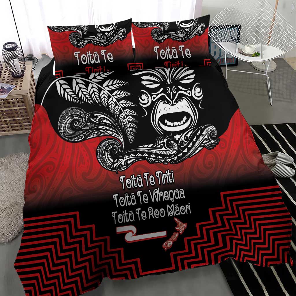 Aotearoa Toitu Te Tiriti Bedding Set New Zealand Honour the Treaty - Fight Together - Vibe Hoodie Shop