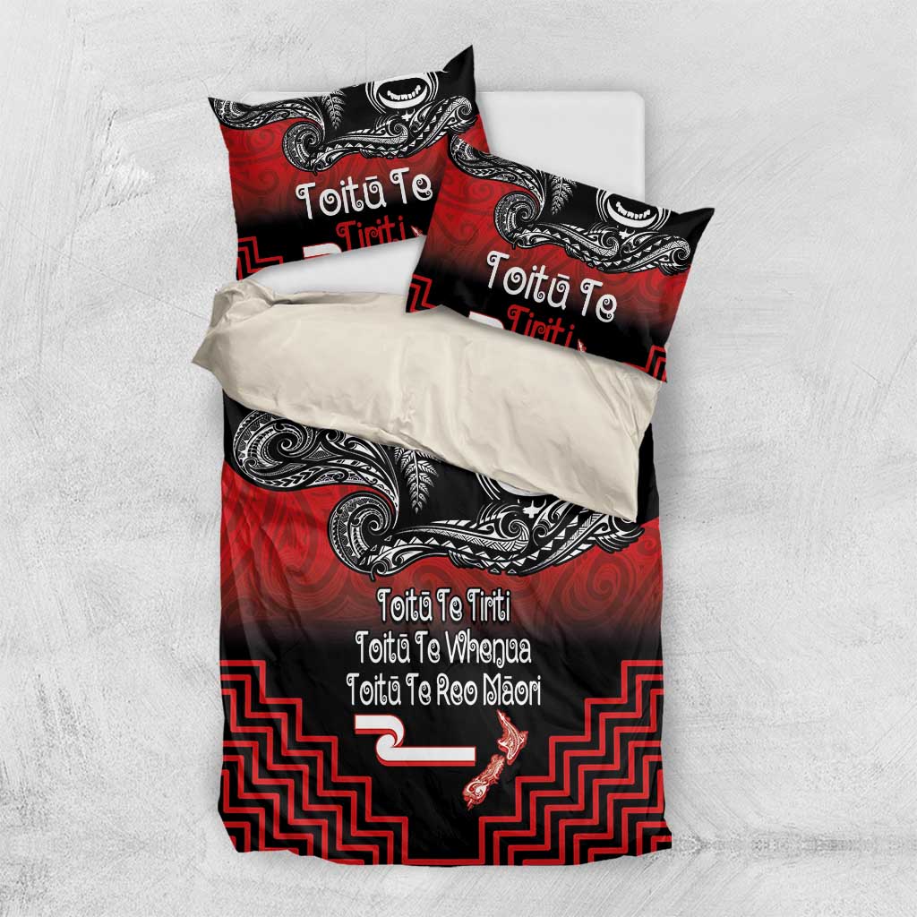 Aotearoa Toitu Te Tiriti Bedding Set New Zealand Honour the Treaty - Fight Together - Vibe Hoodie Shop