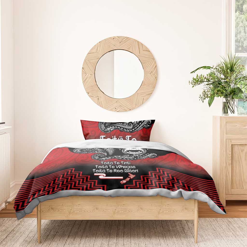 Aotearoa Toitu Te Tiriti Bedding Set New Zealand Honour the Treaty - Fight Together - Vibe Hoodie Shop
