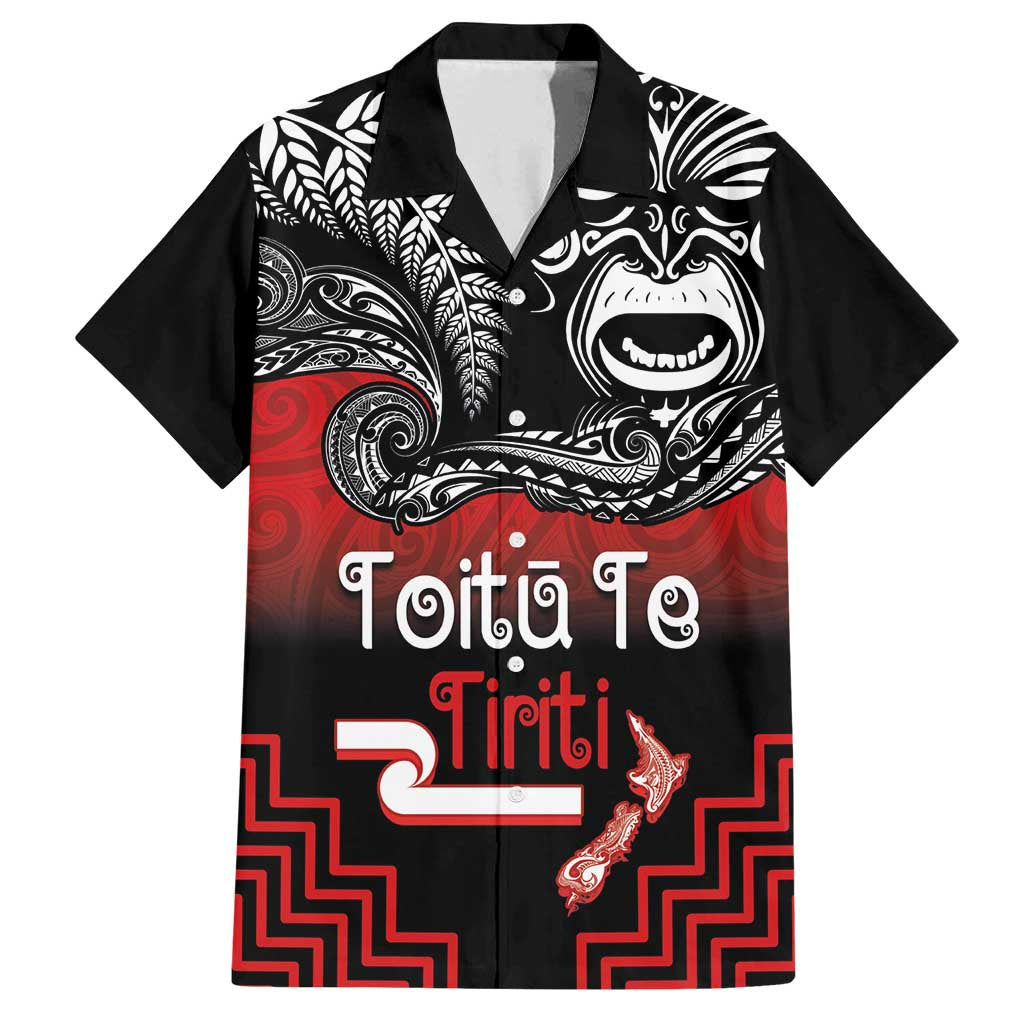 Aotearoa Toitu Te Tiriti Family Matching Off Shoulder Maxi Dress and Hawaiian Shirt New Zealand Honour the Treaty - Fight Together