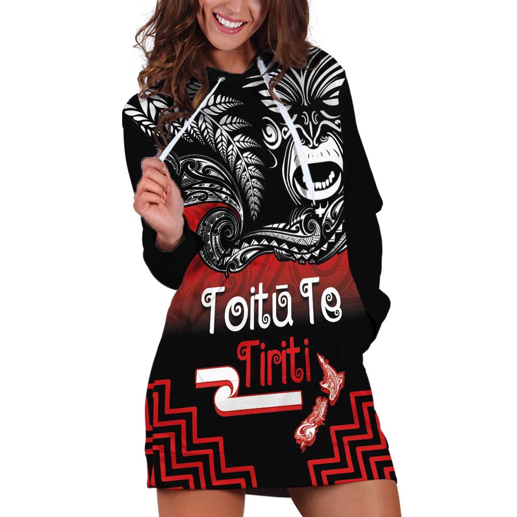 Aotearoa Toitu Te Tiriti Hoodie Dress New Zealand Honour the Treaty - Fight Together - Vibe Hoodie Shop