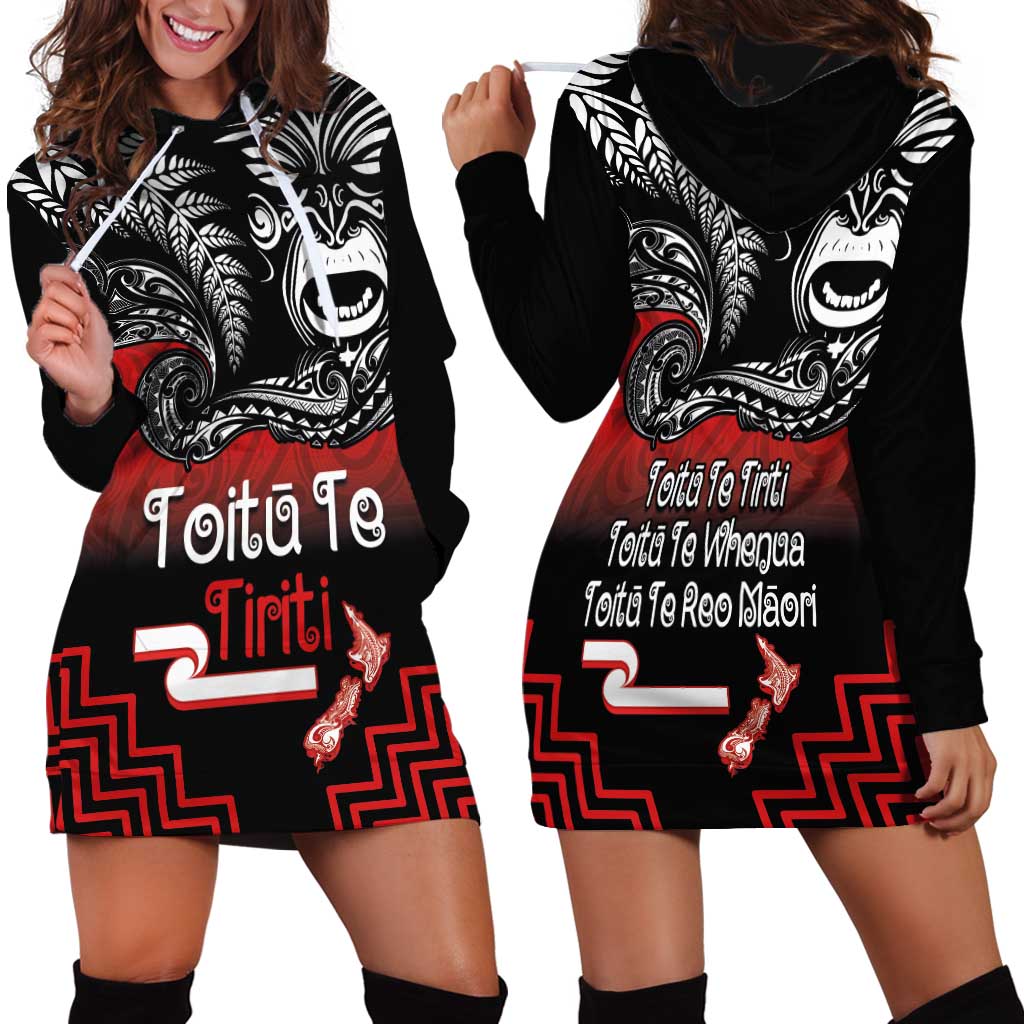 Aotearoa Toitu Te Tiriti Hoodie Dress New Zealand Honour the Treaty - Fight Together - Vibe Hoodie Shop