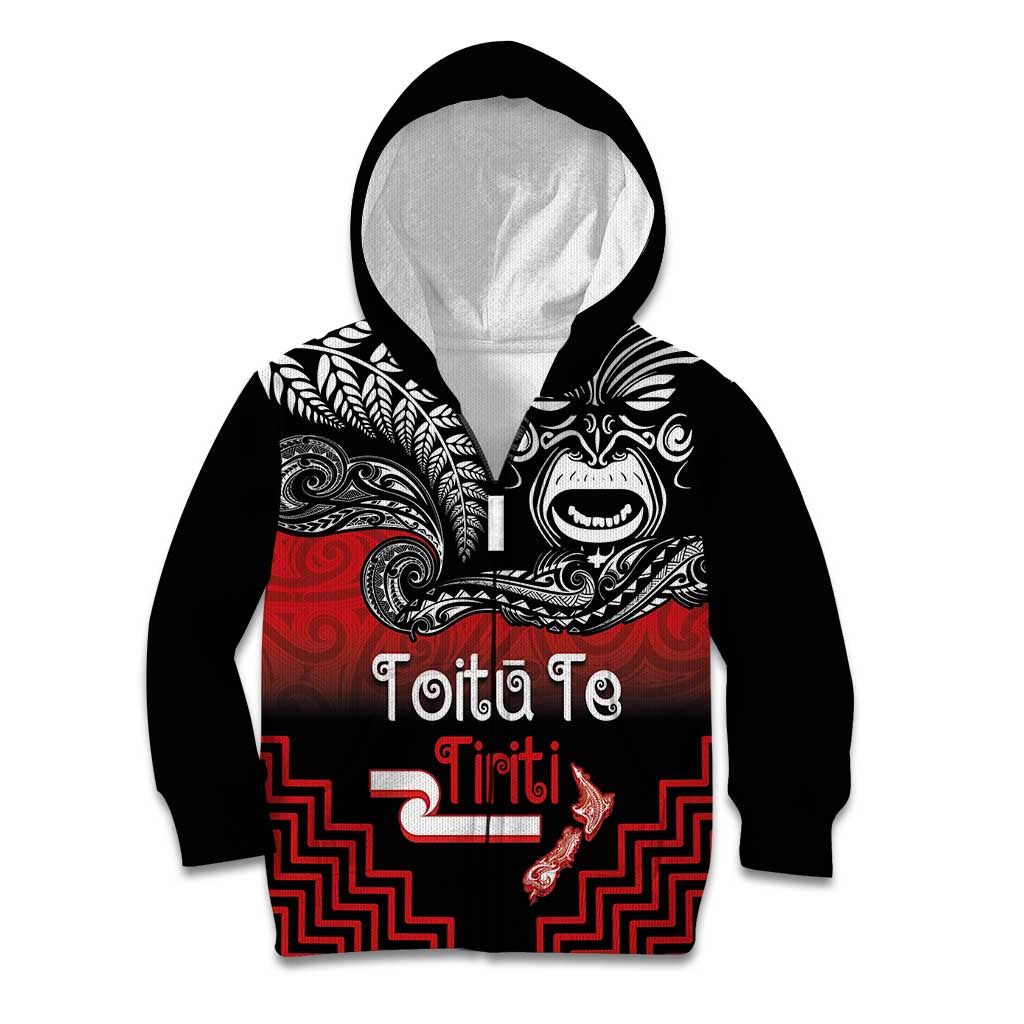 Aotearoa Toitu Te Tiriti Kid Hoodie New Zealand Honour the Treaty - Fight Together - Vibe Hoodie Shop