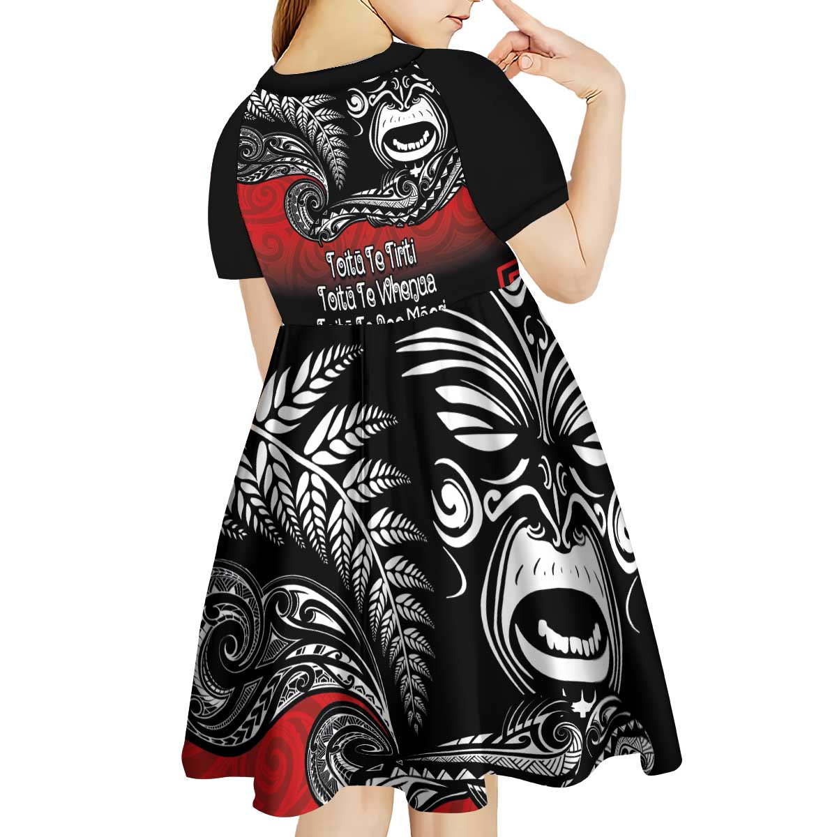 Aotearoa Toitu Te Tiriti Kid Short Sleeve Dress New Zealand Honour the Treaty - Fight Together - Vibe Hoodie Shop