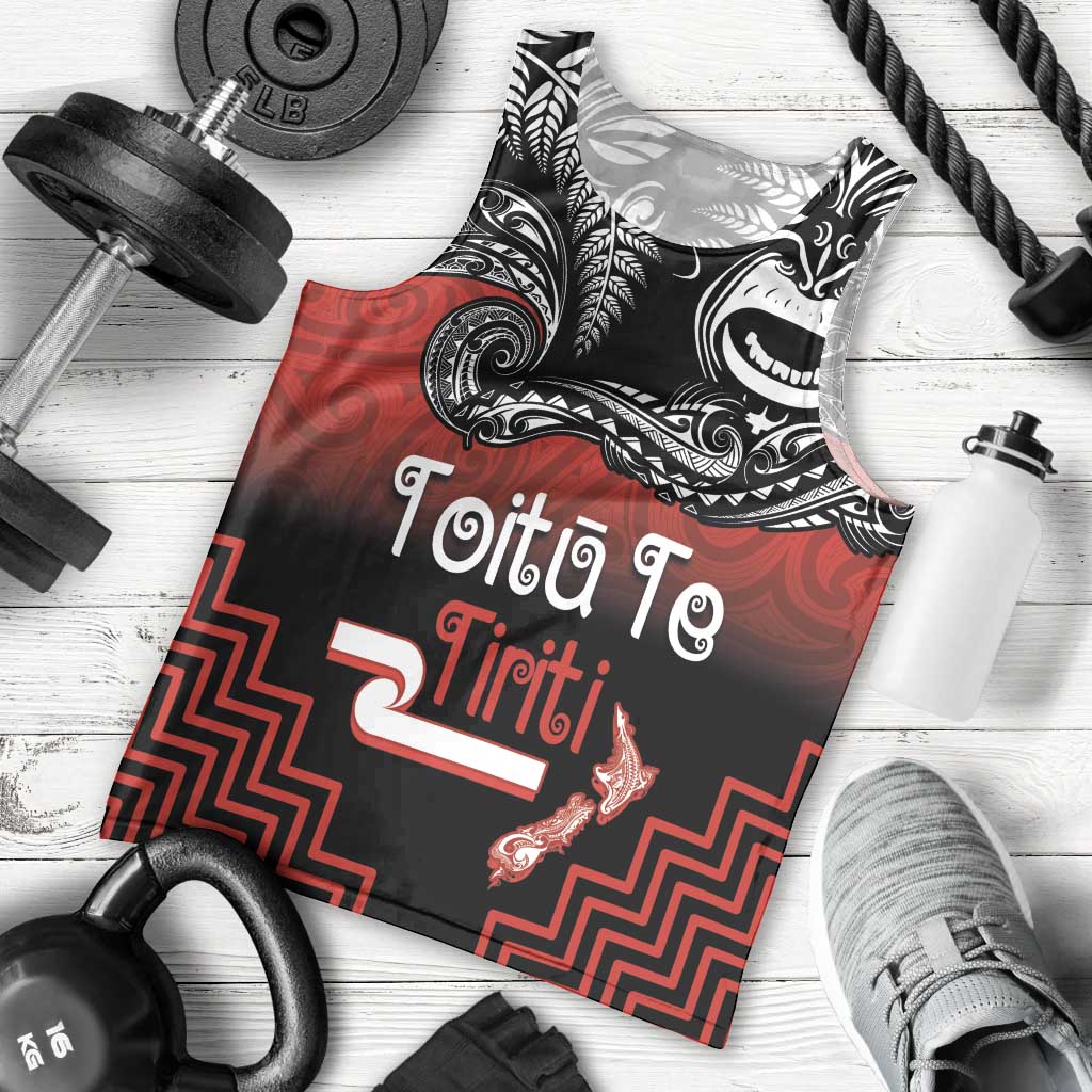 Aotearoa Toitu Te Tiriti Men Tank Top New Zealand Honour the Treaty - Fight Together - Vibe Hoodie Shop