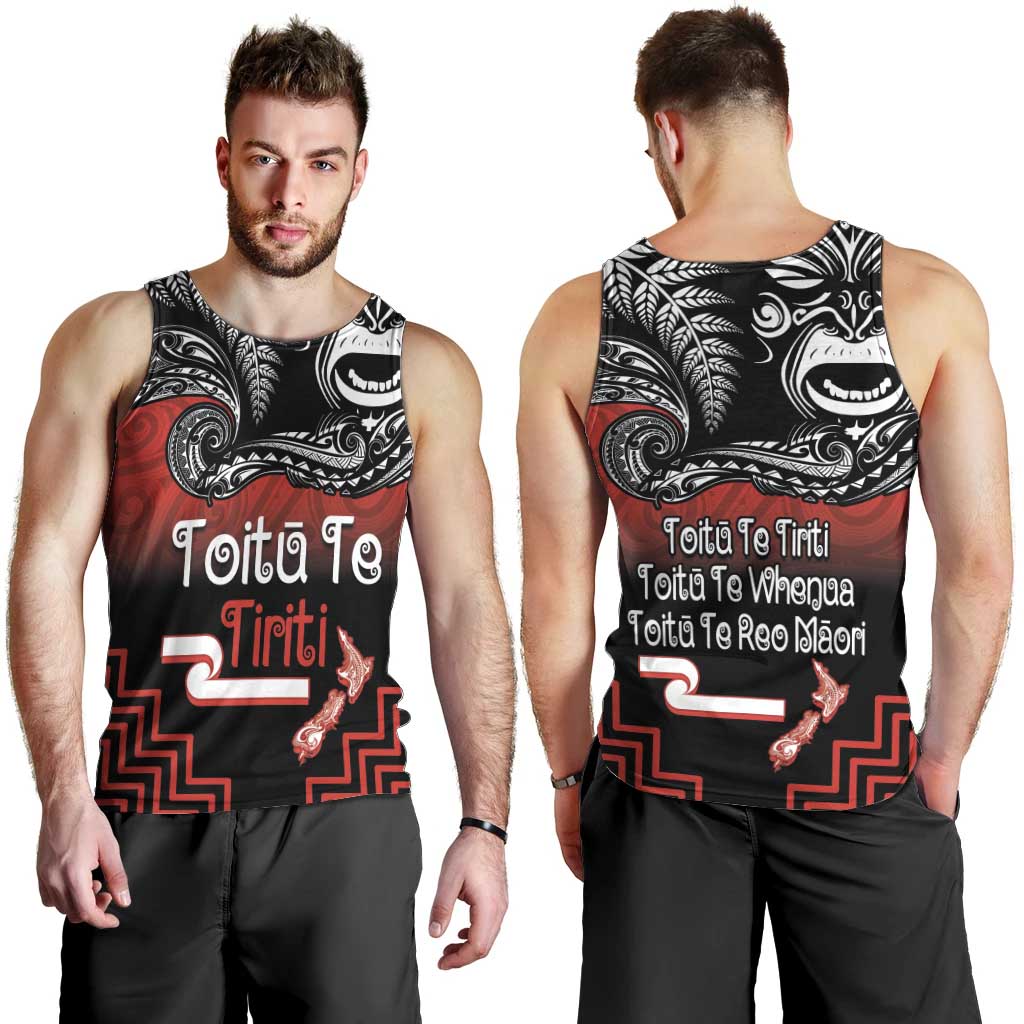 Aotearoa Toitu Te Tiriti Men Tank Top New Zealand Honour the Treaty - Fight Together - Vibe Hoodie Shop