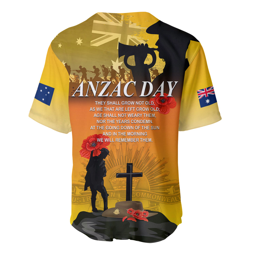 Australia ANZAC Day Baseball Jersey Gallipoli Lest We Forget - Vibe Hoodie Shop
