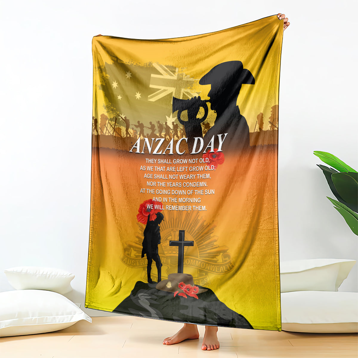 Australia ANZAC Day Blanket Gallipoli Lest We Forget - Vibe Hoodie Shop