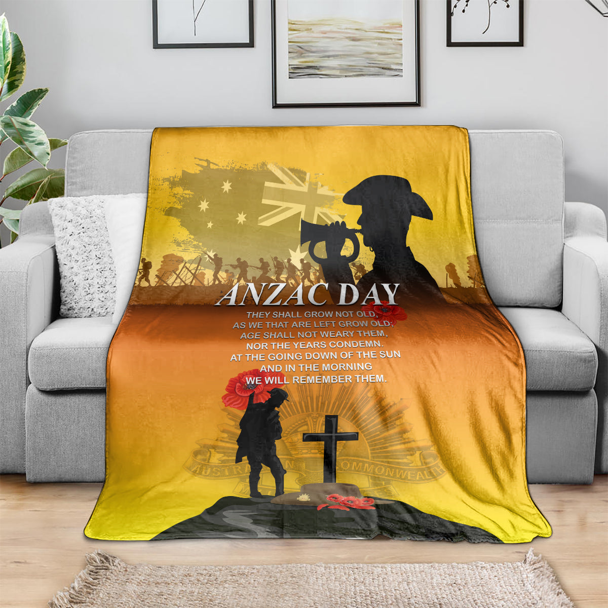 Australia ANZAC Day Blanket Gallipoli Lest We Forget - Vibe Hoodie Shop