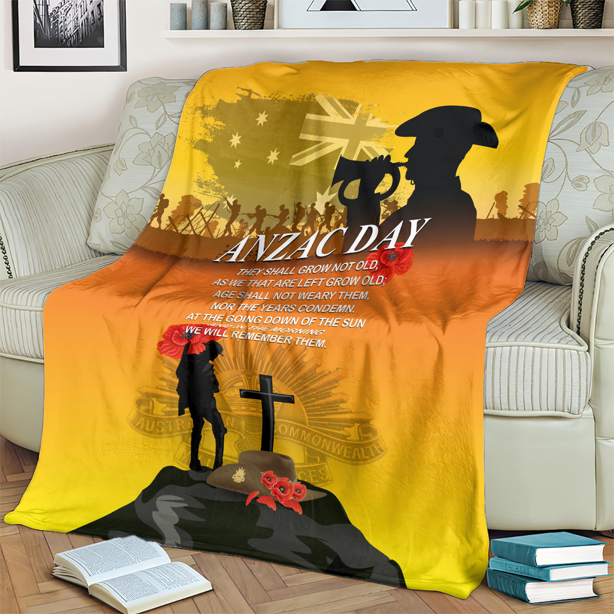 Australia ANZAC Day Blanket Gallipoli Lest We Forget - Vibe Hoodie Shop