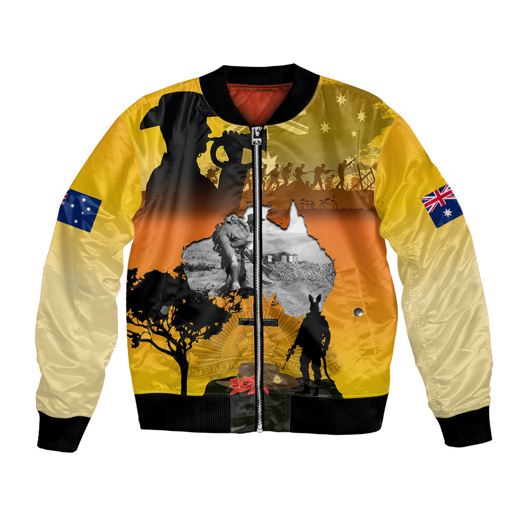 Australia ANZAC Day Bomber Jacket Gallipoli Lest We Forget - Vibe Hoodie Shop