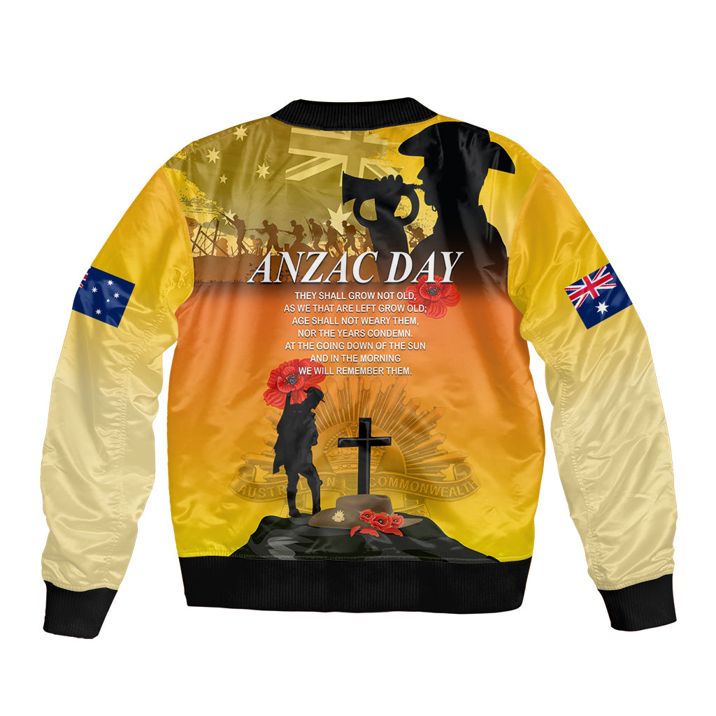 Australia ANZAC Day Bomber Jacket Gallipoli Lest We Forget - Vibe Hoodie Shop