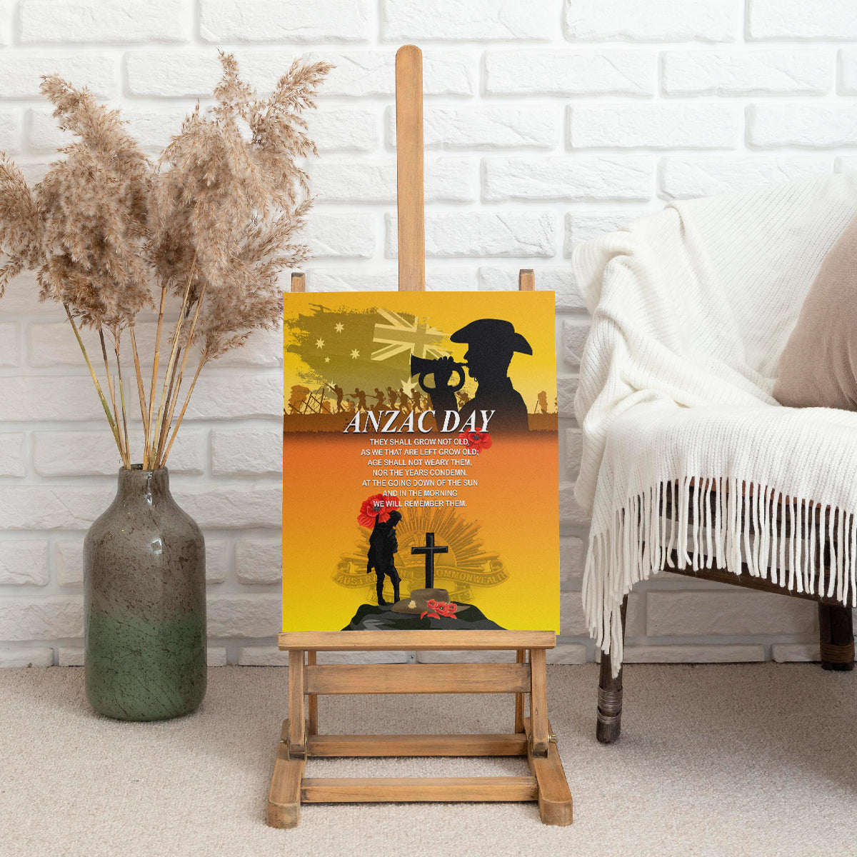 Australia ANZAC Day Canvas Wall Art Gallipoli Lest We Forget