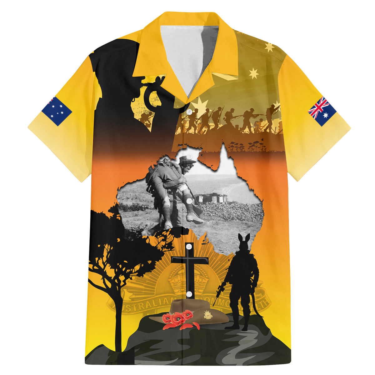 Australia ANZAC Day Family Matching Mermaid Dress and Hawaiian Shirt Gallipoli Lest We Forget