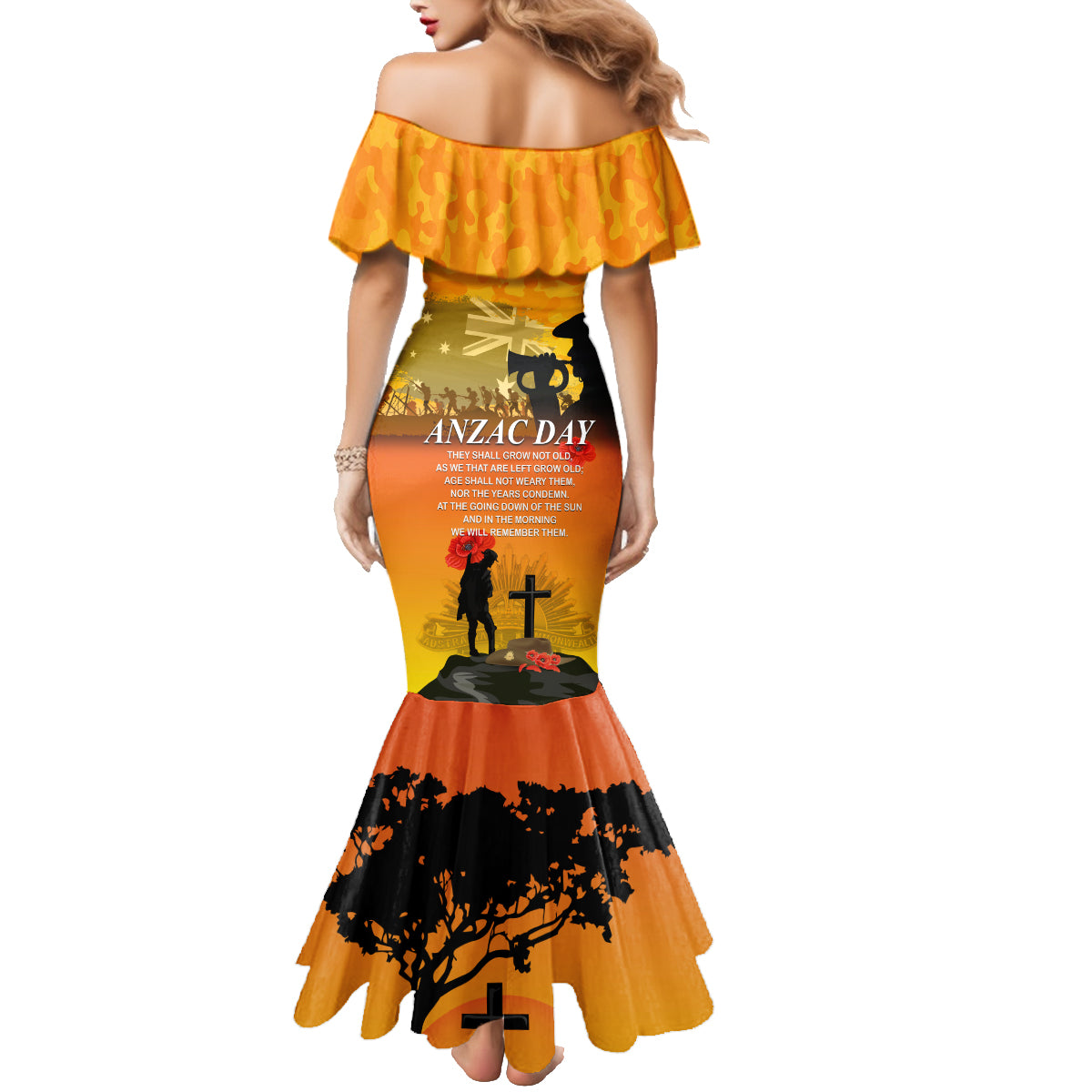 Australia ANZAC Day Family Matching Mermaid Dress and Hawaiian Shirt Gallipoli Lest We Forget