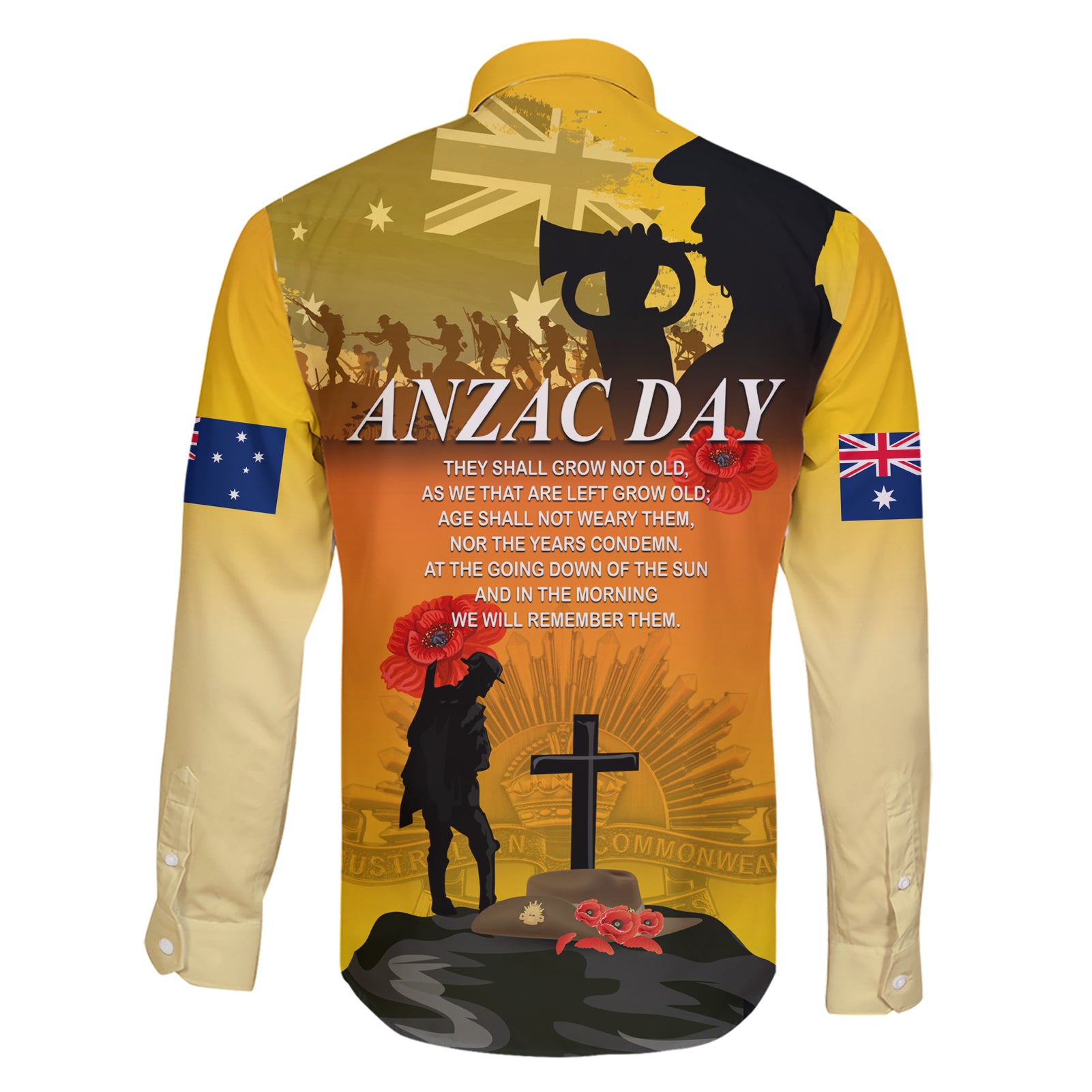 Australia ANZAC Day Family Matching Short Sleeve Bodycon Dress and Hawaiian Shirt Gallipoli Lest We Forget