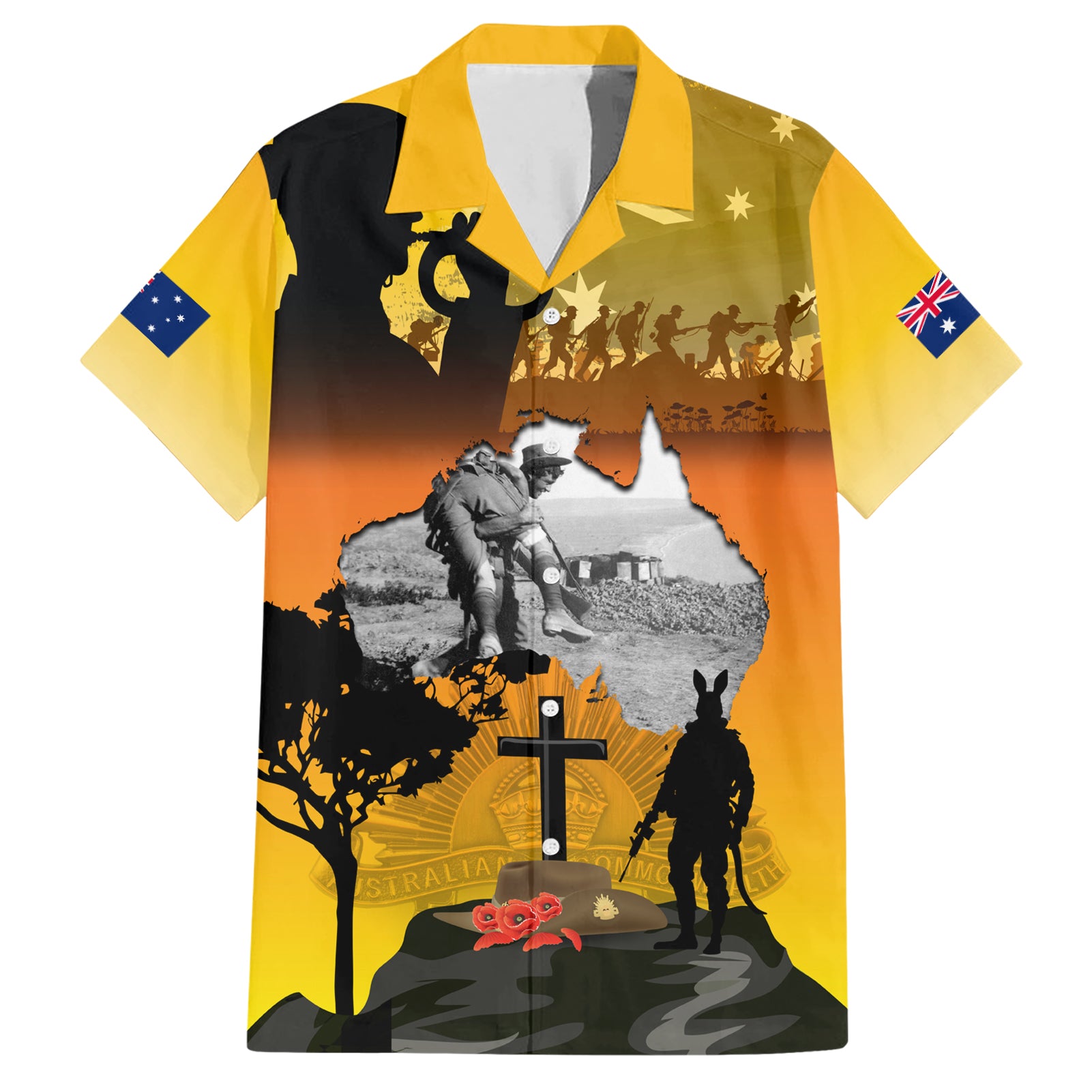 Australia ANZAC Day Hawaiian Shirt Gallipoli Lest We Forget - Vibe Hoodie Shop