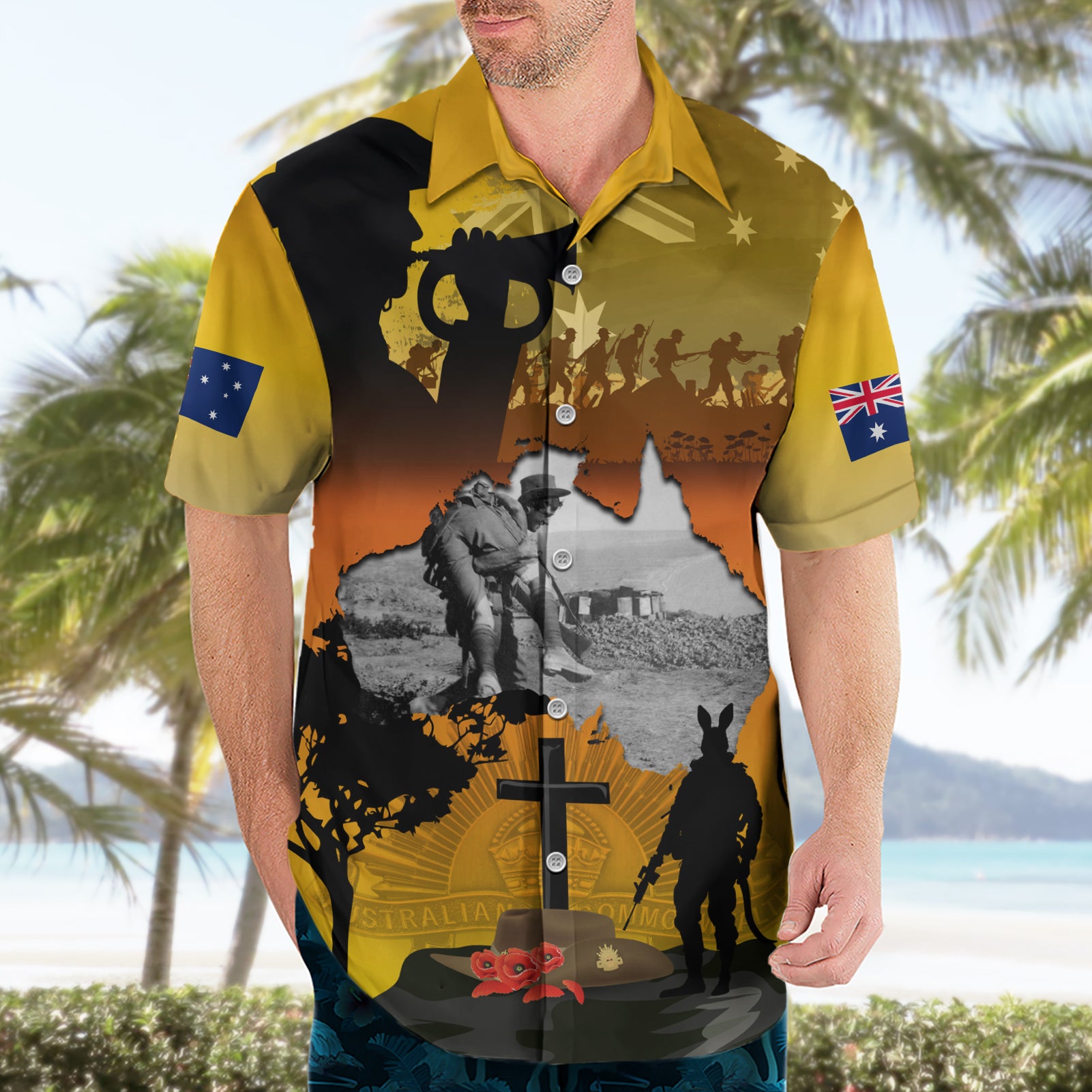 Australia ANZAC Day Hawaiian Shirt Gallipoli Lest We Forget - Vibe Hoodie Shop