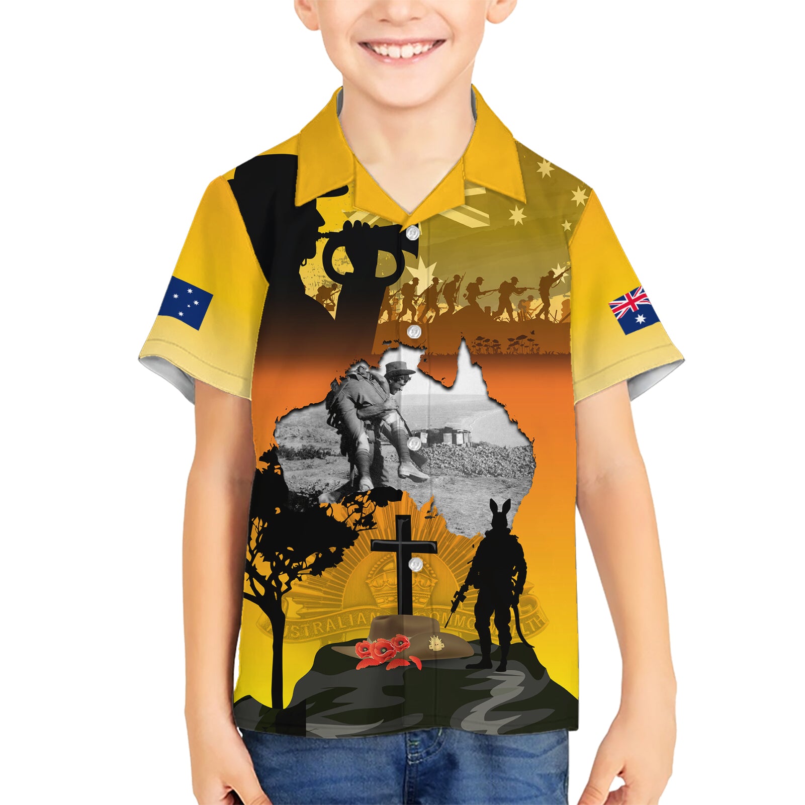 Australia ANZAC Day Hawaiian Shirt Gallipoli Lest We Forget - Vibe Hoodie Shop