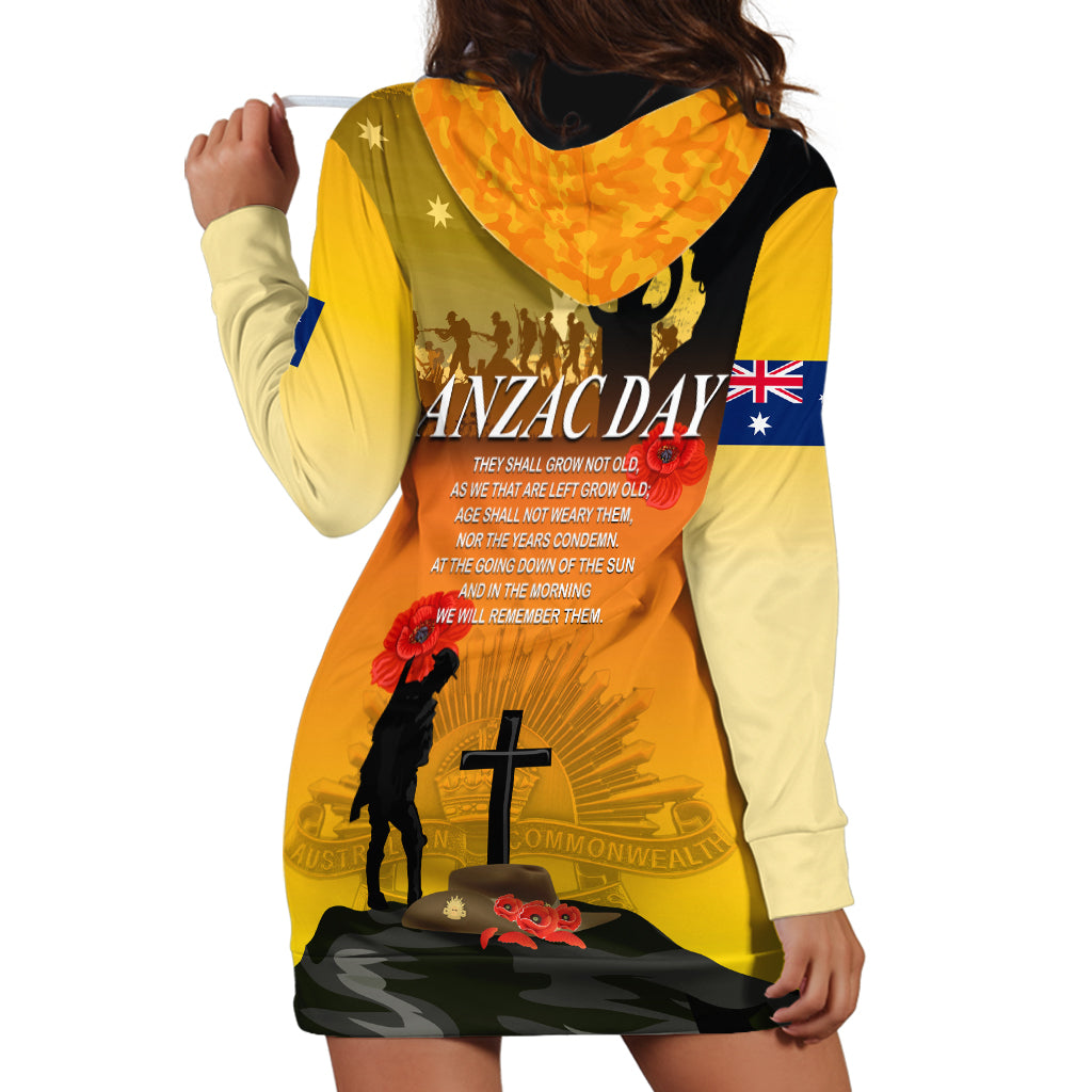 Australia ANZAC Day Hoodie Dress Gallipoli Lest We Forget - Vibe Hoodie Shop
