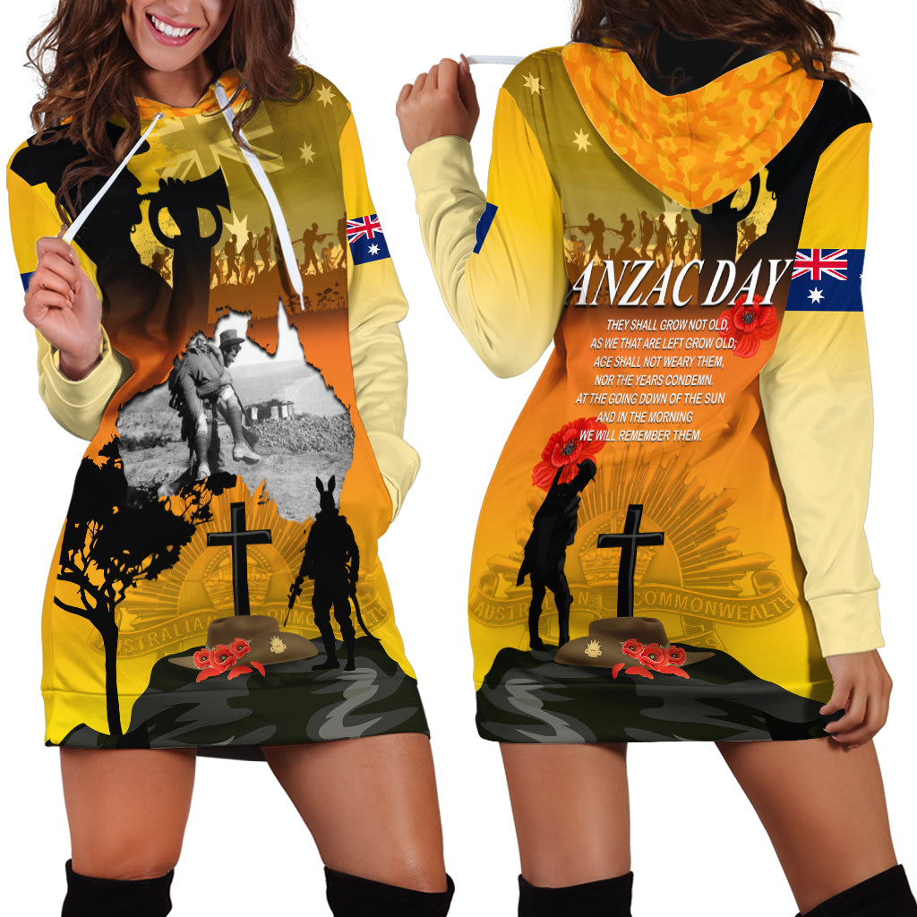 Australia ANZAC Day Hoodie Dress Gallipoli Lest We Forget - Vibe Hoodie Shop
