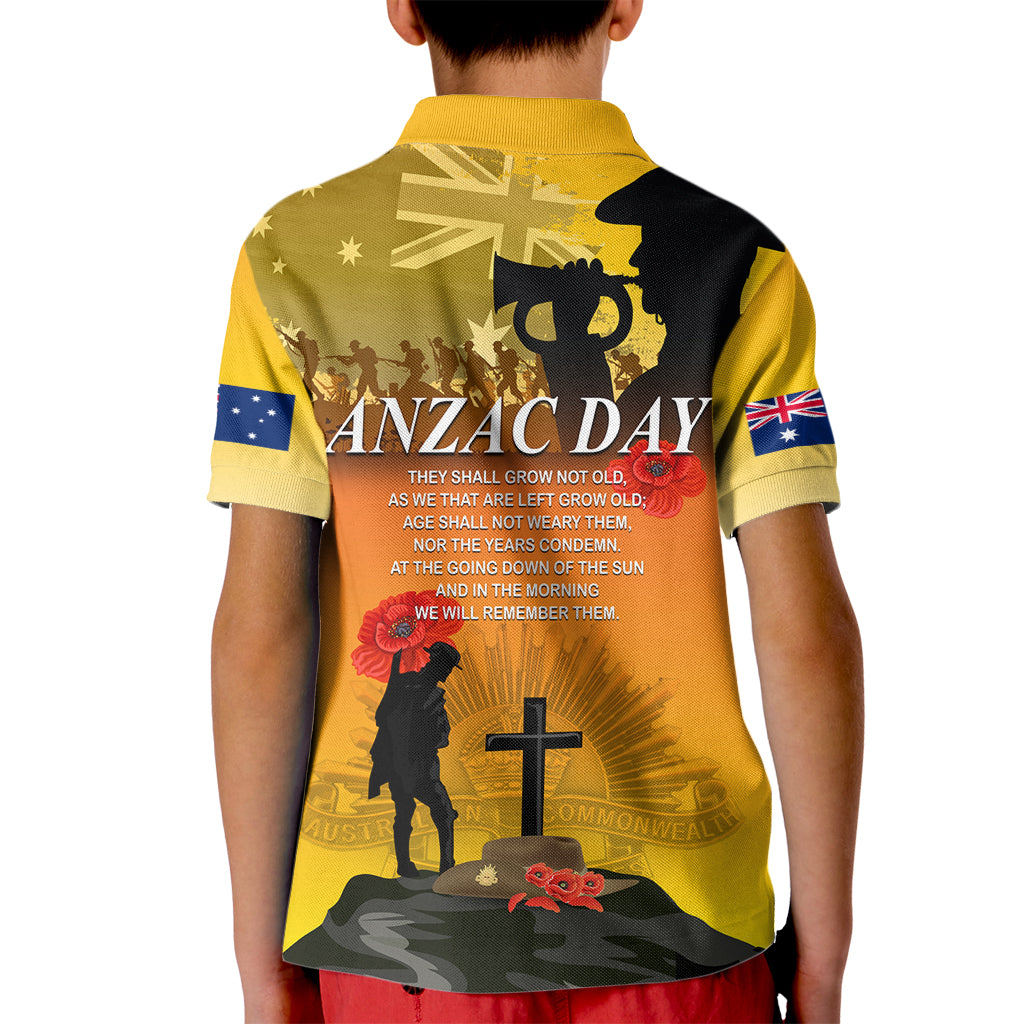 Australia ANZAC Day Kid Polo Shirt Gallipoli Lest We Forget - Vibe Hoodie Shop