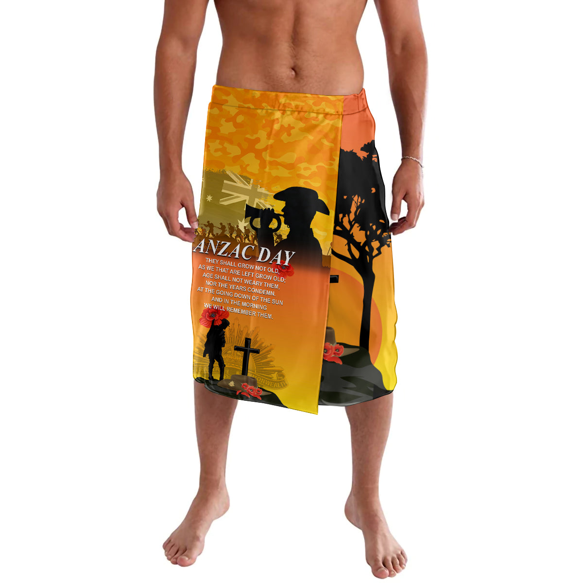 Australia ANZAC Day Lavalava Gallipoli Lest We Forget