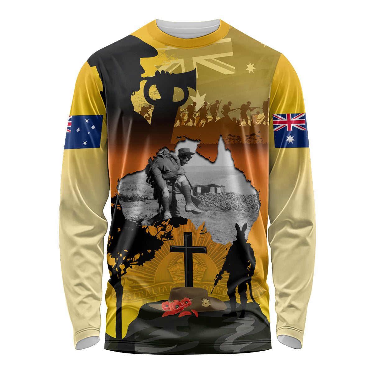 Australia ANZAC Day Long Sleeve Shirt Gallipoli Lest We Forget - Vibe Hoodie Shop