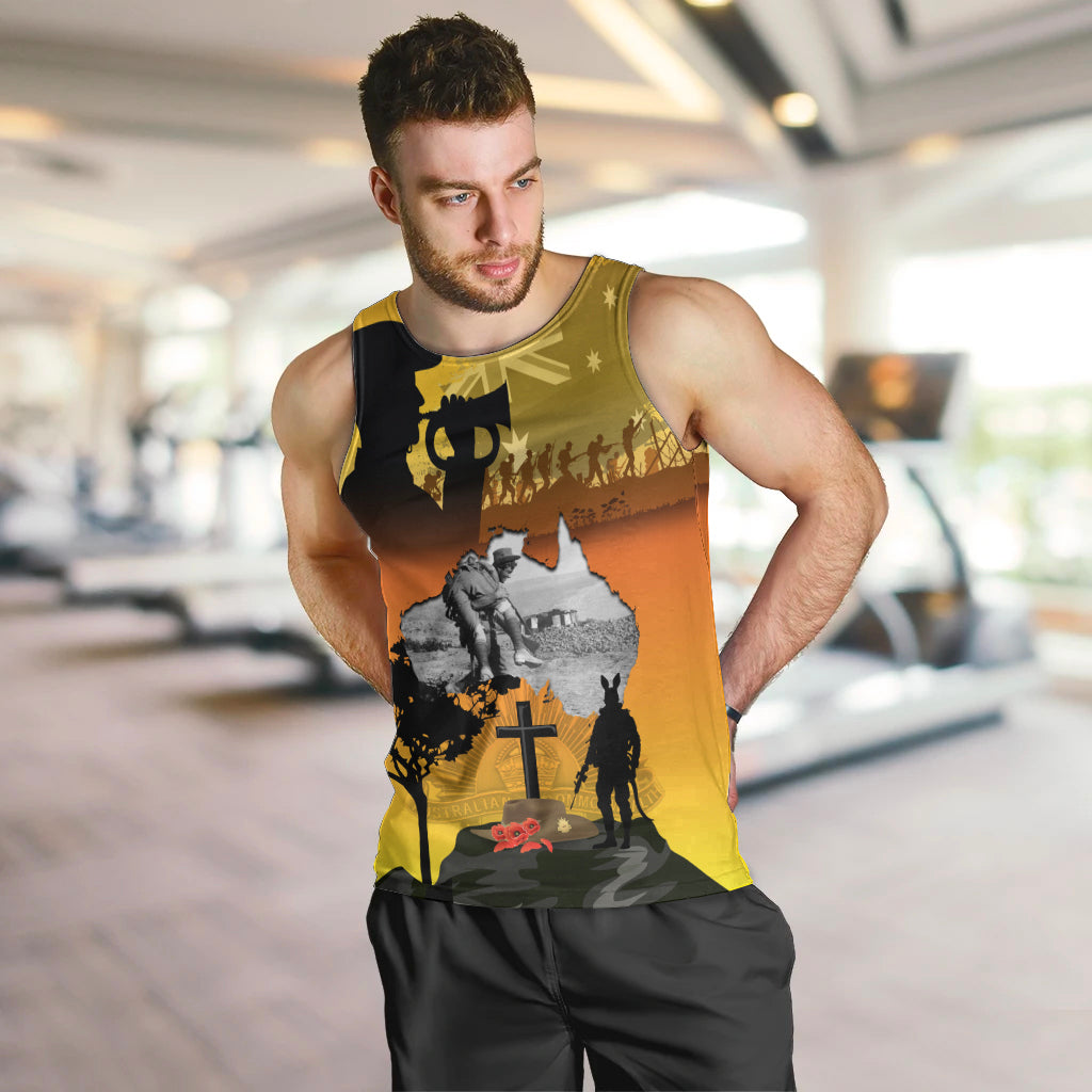 Australia ANZAC Day Men Tank Top Gallipoli Lest We Forget - Vibe Hoodie Shop