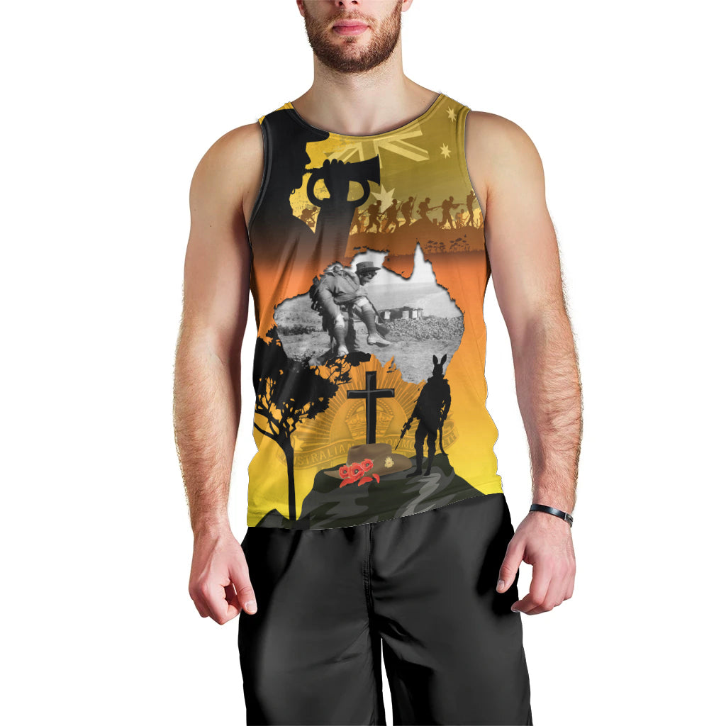 Australia ANZAC Day Men Tank Top Gallipoli Lest We Forget - Vibe Hoodie Shop