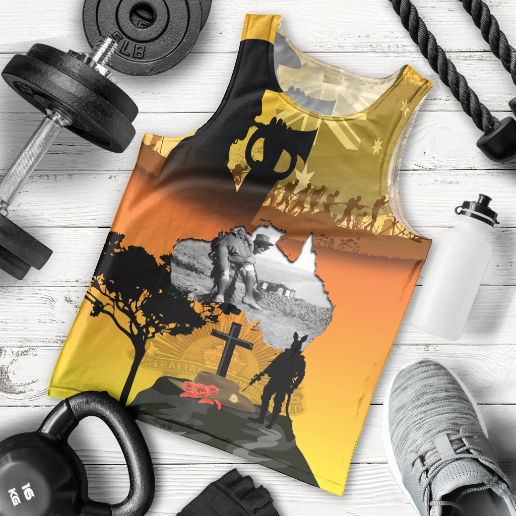 Australia ANZAC Day Men Tank Top Gallipoli Lest We Forget - Vibe Hoodie Shop
