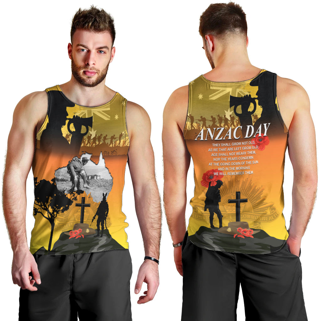 Australia ANZAC Day Men Tank Top Gallipoli Lest We Forget - Vibe Hoodie Shop