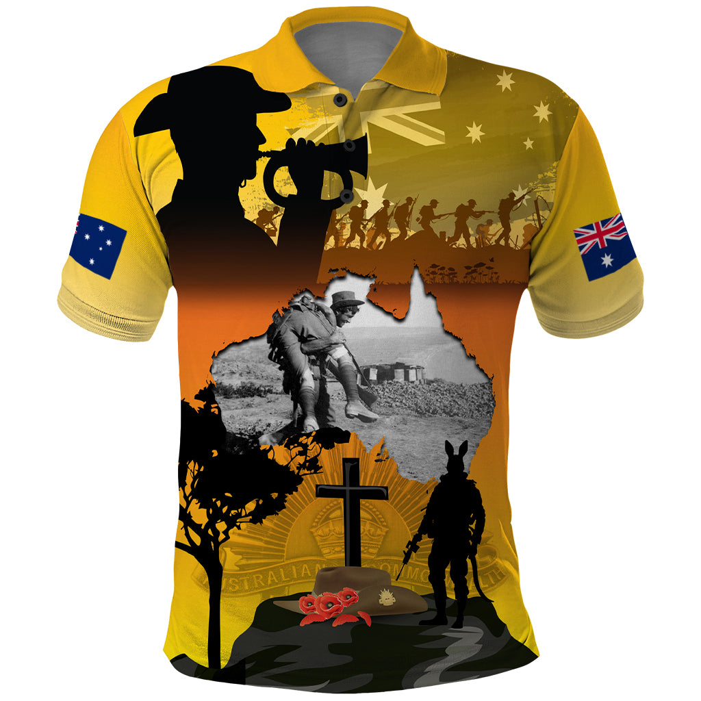 Australia ANZAC Day Polo Shirt Gallipoli Lest We Forget - Vibe Hoodie Shop