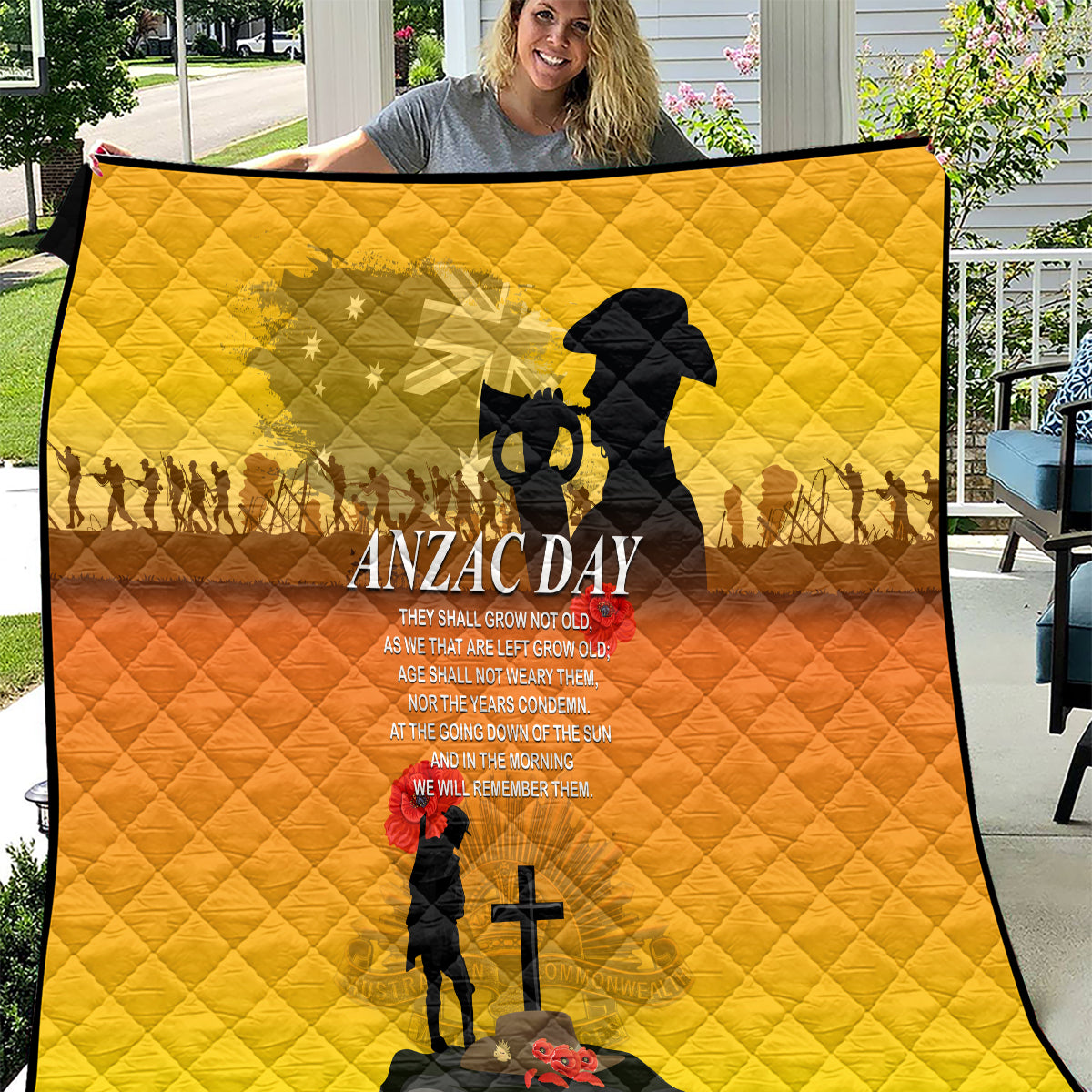 Australia ANZAC Day Quilt Gallipoli Lest We Forget - Vibe Hoodie Shop