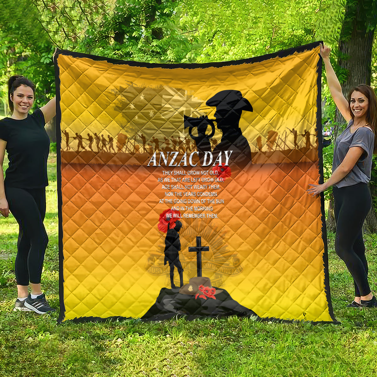 Australia ANZAC Day Quilt Gallipoli Lest We Forget - Vibe Hoodie Shop