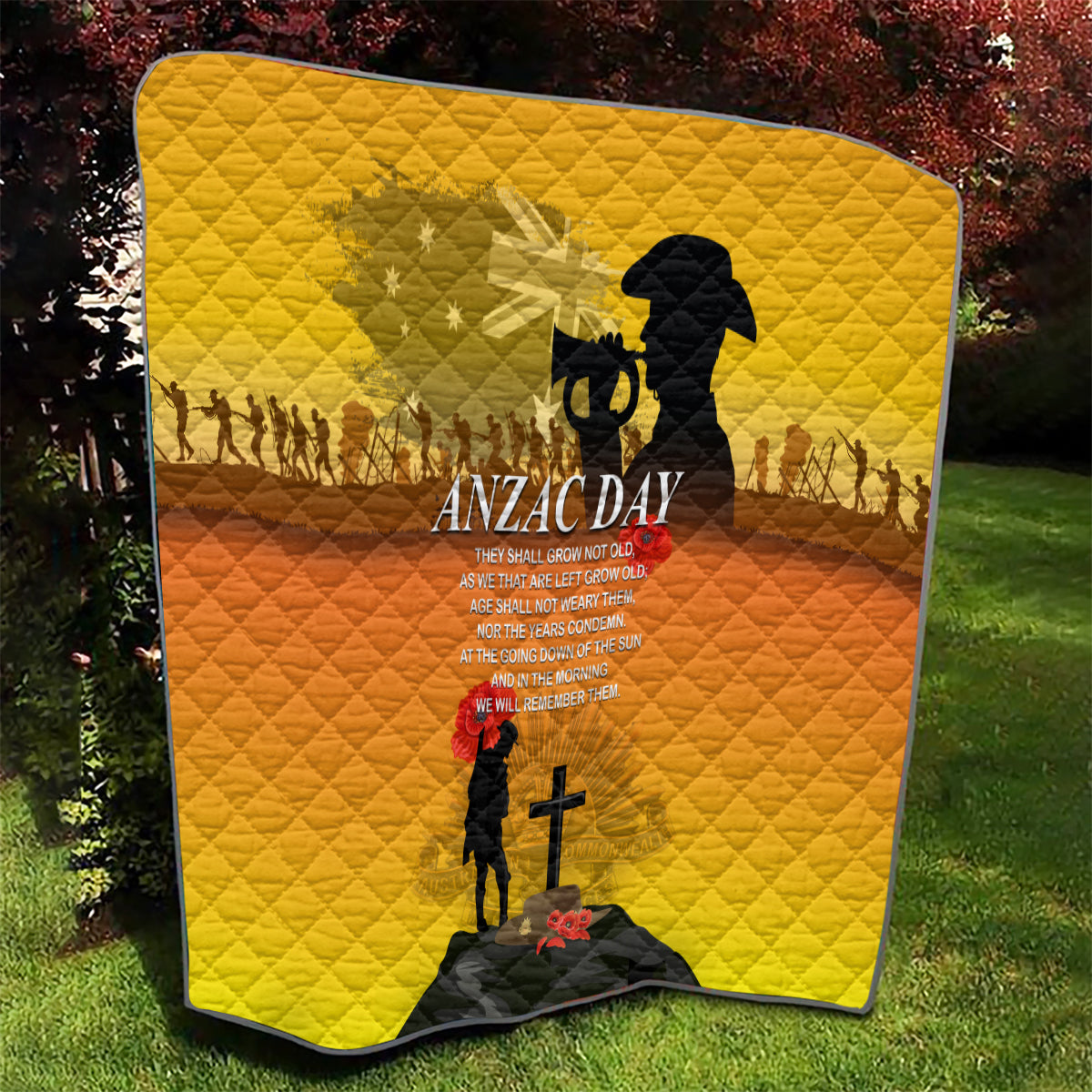 Australia ANZAC Day Quilt Gallipoli Lest We Forget - Vibe Hoodie Shop