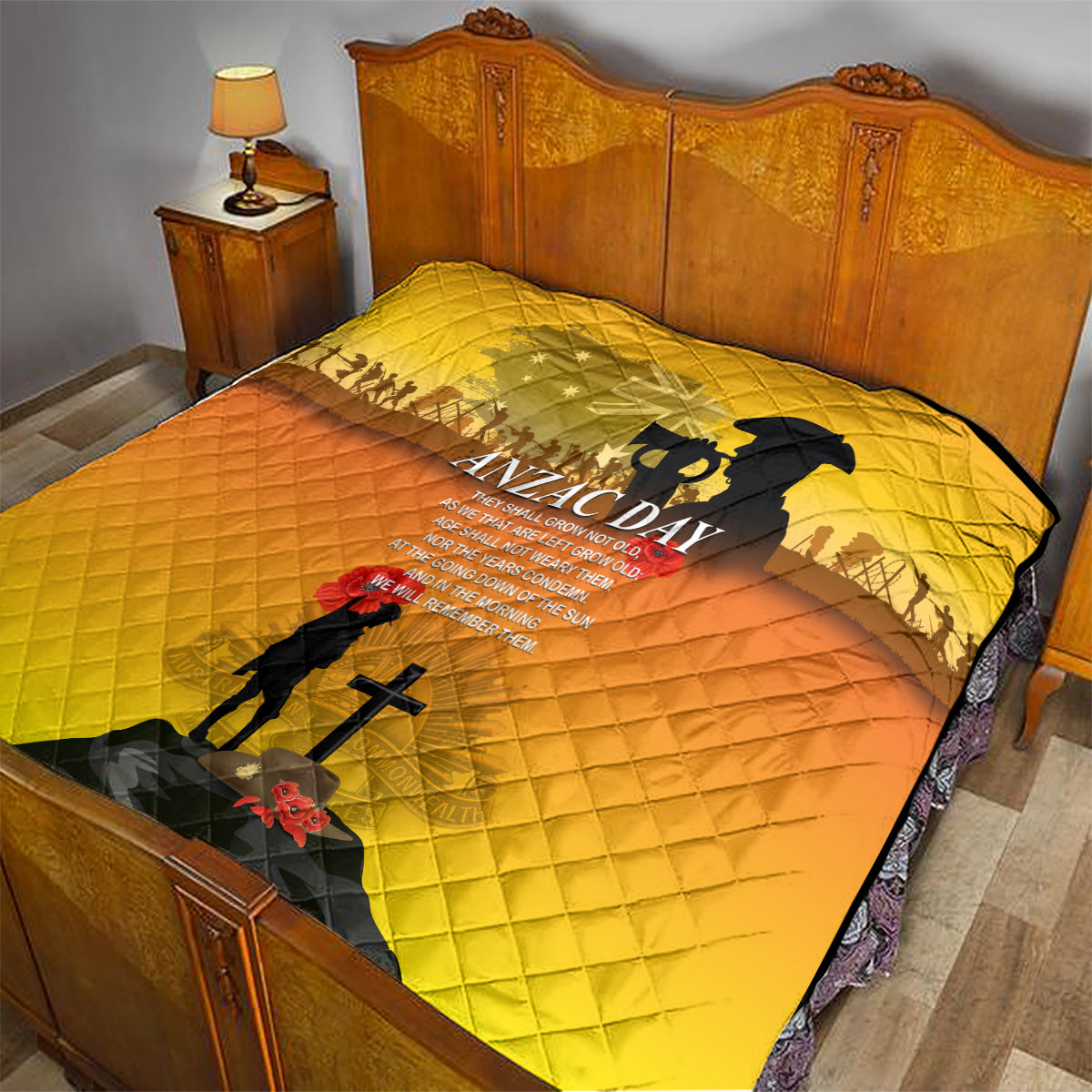 Australia ANZAC Day Quilt Gallipoli Lest We Forget - Vibe Hoodie Shop