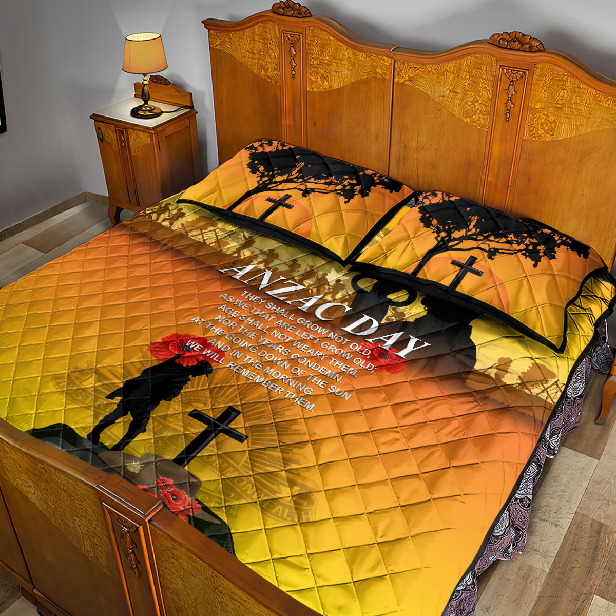 Australia ANZAC Day Quilt Bed Set Gallipoli Lest We Forget - Vibe Hoodie Shop