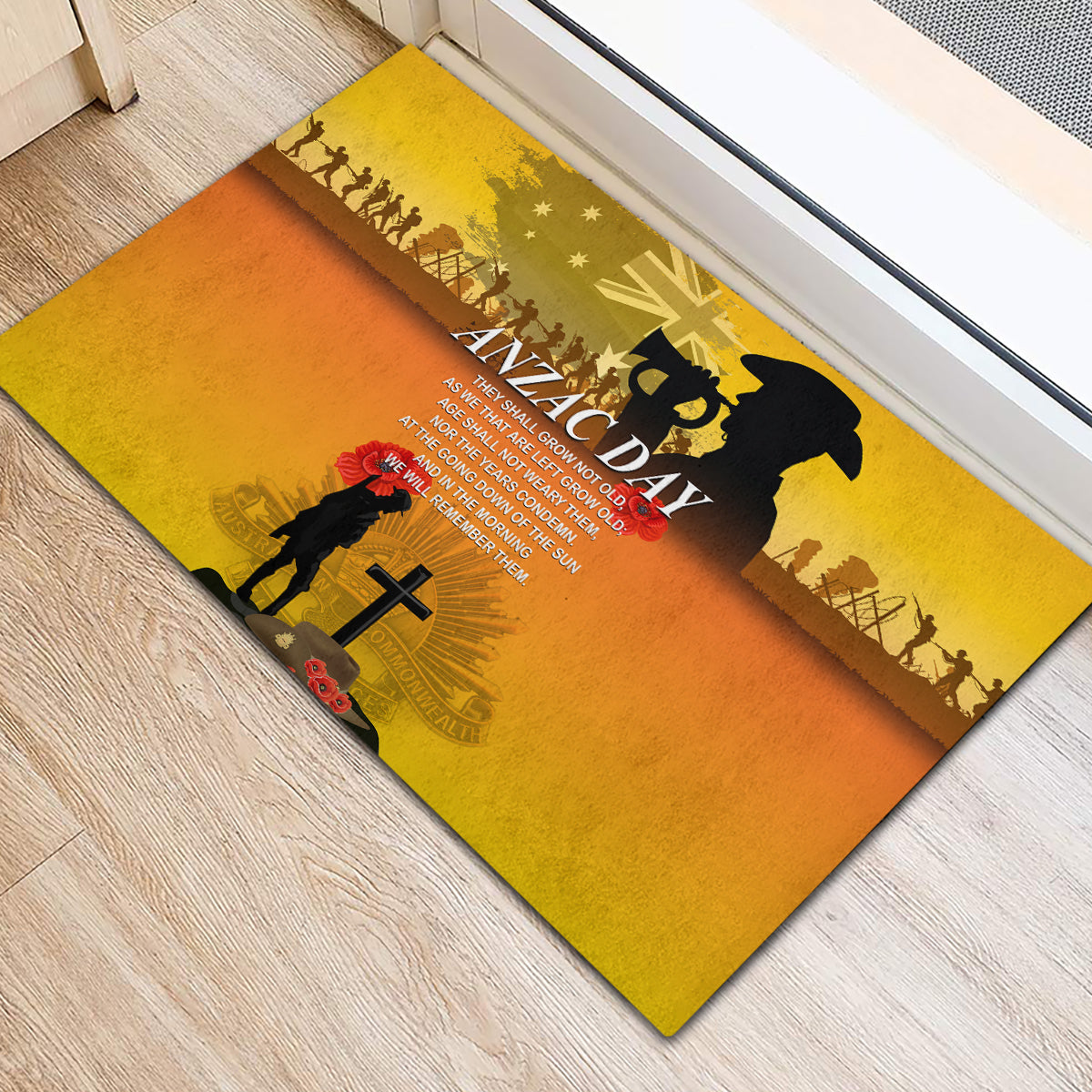 Australia ANZAC Day Rubber Doormat Gallipoli Lest We Forget