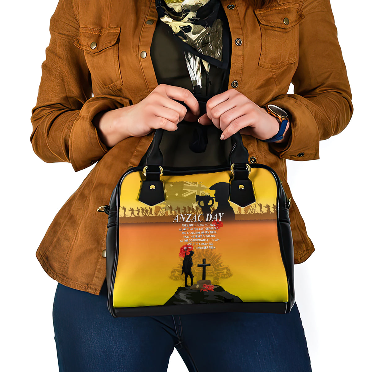Australia ANZAC Day Shoulder Handbag Gallipoli Lest We Forget - Vibe Hoodie Shop
