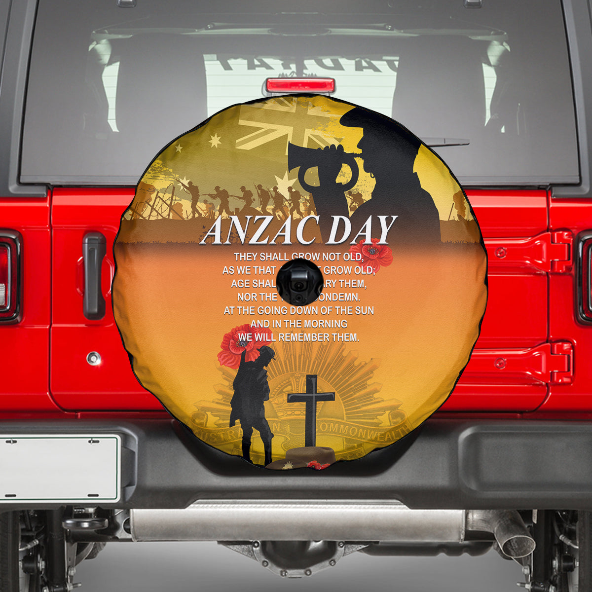 Australia ANZAC Day Spare Tire Cover Gallipoli Lest We Forget - Vibe Hoodie Shop