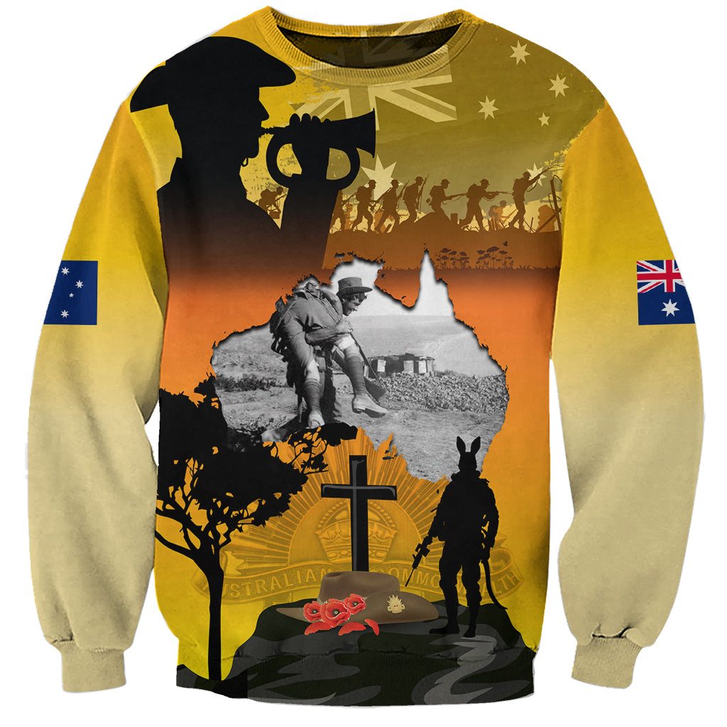 Australia ANZAC Day Sweatshirt Gallipoli Lest We Forget - Vibe Hoodie Shop