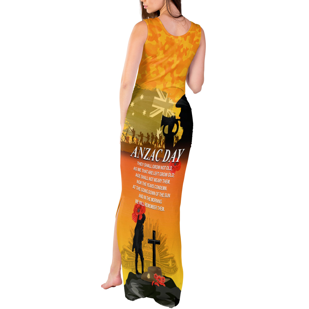 Australia ANZAC Day Tank Maxi Dress Gallipoli Lest We Forget